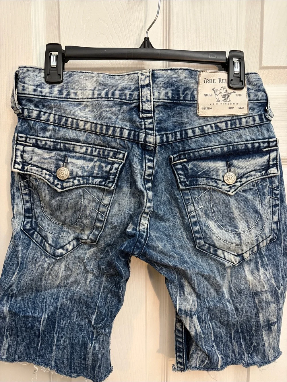 True Religion Men's Distressed Skinny Jeans - Washed Blue